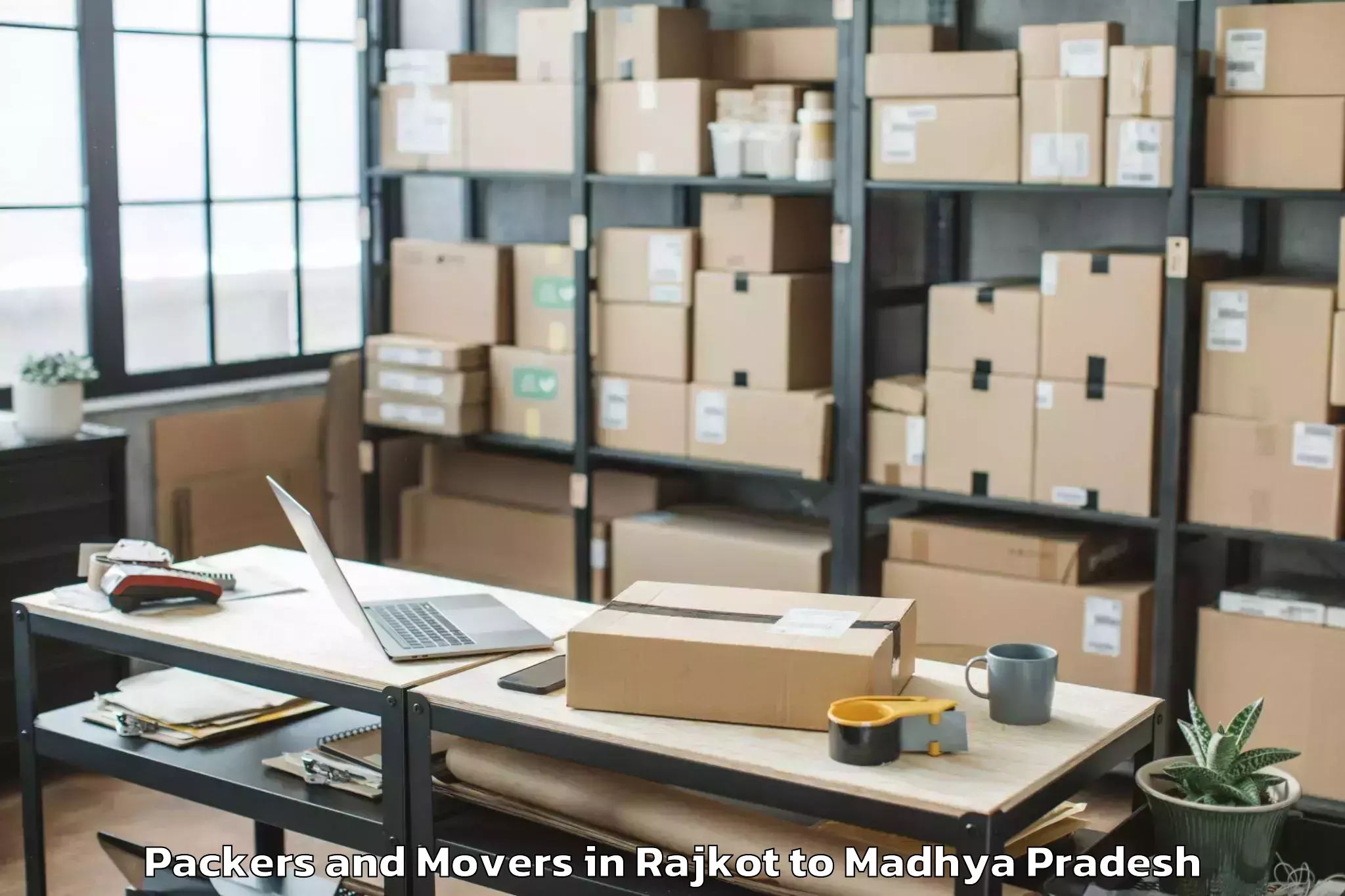 Easy Rajkot to Dabra Packers And Movers Booking